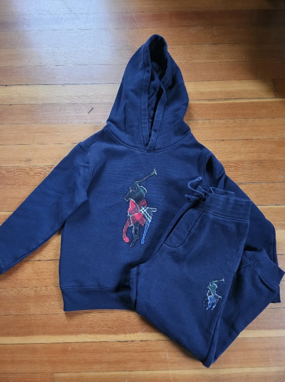 Polo by Ralph Lauren Navy Pullover Hoodie with Joggers